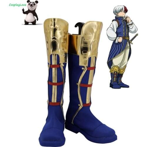 My Hero Academia Boku no Hero Akademia Shoto Todoroki ED Blue Cosplay Shoes Boots Custom Made CosplayLove