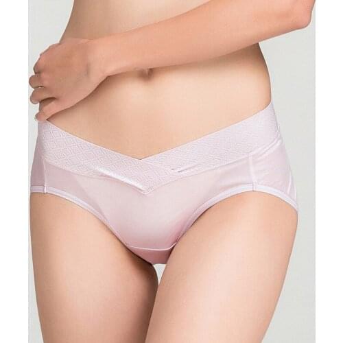 Pregnant womens underwear womens pregnant womens general silk underwear large size 100% Silk low waist seamless briefs 9035