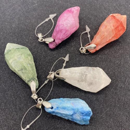 Wholesale Multi-color Irregular Shape Pendant Natural Stone Material for Jewelry Making DIY Handmade Accessories Bead Decoration
