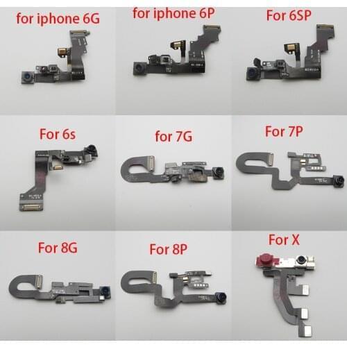 Original Small Front Camera For iPhone 5 5S 6 6s 6SP 7 8 Plus Proximity Sensor Face Front Camera Flex Cable Phone Repair Parts