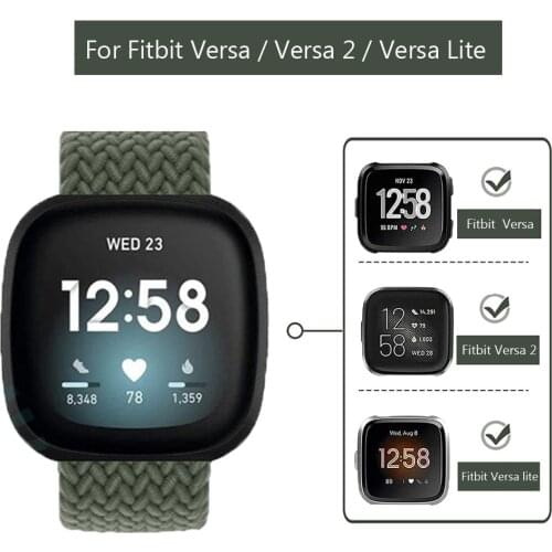 Braided Solo Loop Strap For Fitbit Versa 2 1 Soft Nylon Bracelet Watchband for Versa Lite Replacement Belt Watches Accessories