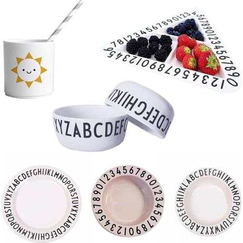 Cognition Dish Plate Bowl Cup undefined design letter cup dish set Shallow Plate Tableware vajillas completas de porcelana yemek