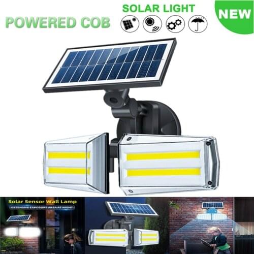 Rotatable Microwave 20W LED 80 COB Solar Lights for Garden Light Decoration Outdoor Wall Lamp IP65 PIR Motion Sensor Solar Lamp
