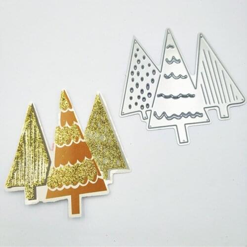 Christmas Trees Combination Metal Cutting Dies for decoration Scrapbooking paper craft knife mould Embossing Dies
