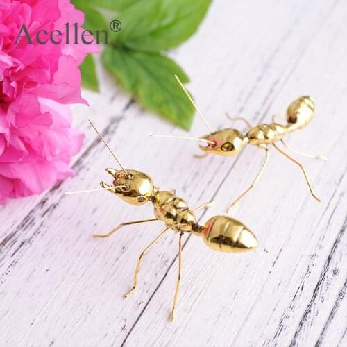 Handmade copper gold ant butterfly beetle grasshopper miniature figurines Home decor modern Art Craft Home Decoration accessorie