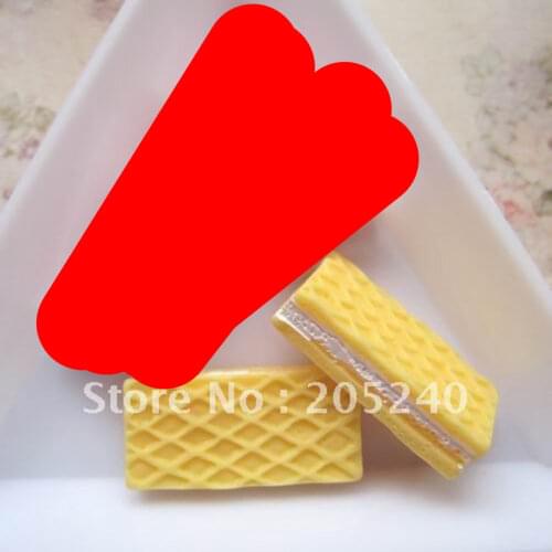 20pcs Mixed Hot Sale For DIY Phone Case Decoration Kawaii Resin Biscuit