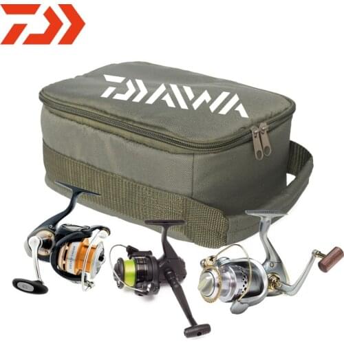 2020 Dawa Fishing Reel Bag 4-Layer 600D Oxford Cloth Handled Dual Zipper Outdoor Storage Case Container For Line Bait Fishhooks