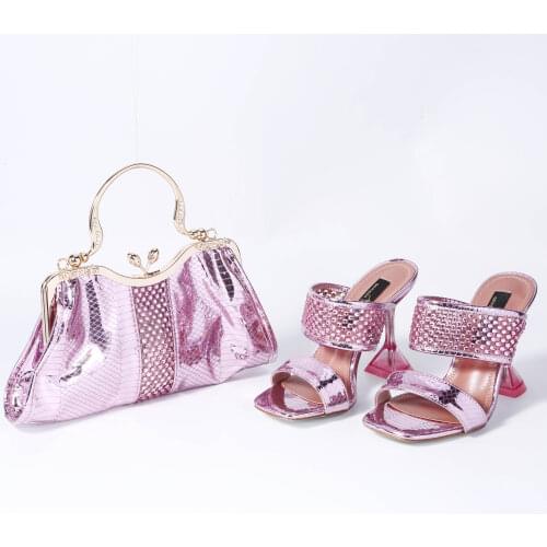 Top Fashion Shoes Italian Women Shoes and Bag Set Hot Sales Designs Italian Shoes with Matching Bags Party Shoe and Bag for USA
