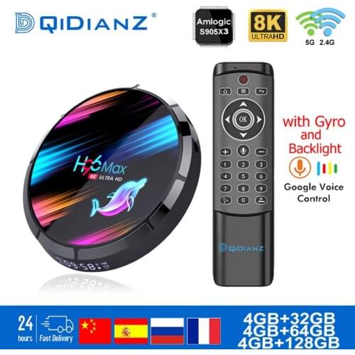 Android 9.0 TV Box H96MAX X3 1000M Amlogic S905X3 8K Dual Wifi BT Fast Smart TV BOX H96MAX X3 PK HK1MAX H96 a95x