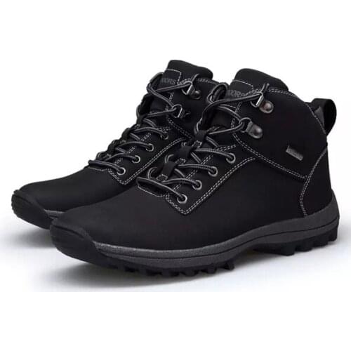 YCM Mens Outdoor Trekking Hiking Boots Waterproof Anti-skid Boots Top Quality Mountain Climbing Sports Winter Shoes