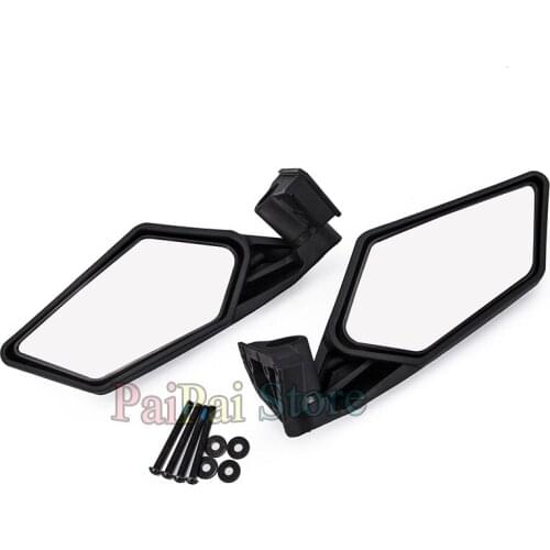 Black Side View Mirror Racing Set 2017-2019 Can-Am Maverick X3