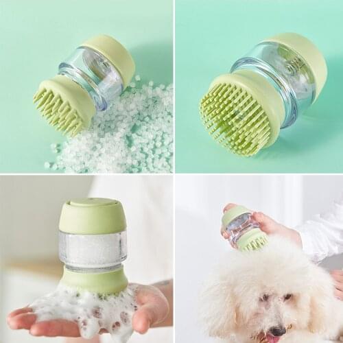 Pet Dog Bath Brush Comb Pet SPA Massage Brush Soft Silicone Dogs Cats Shower Hair Grooming Comb Dog Cleaning Tool Pet Supplies