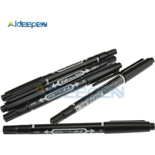 10Pcs CCL Anti-etching PCB Circuit Board Ink Marker Double Pen For DIY PCB Repair CCL Printed Circuit Diagram Black