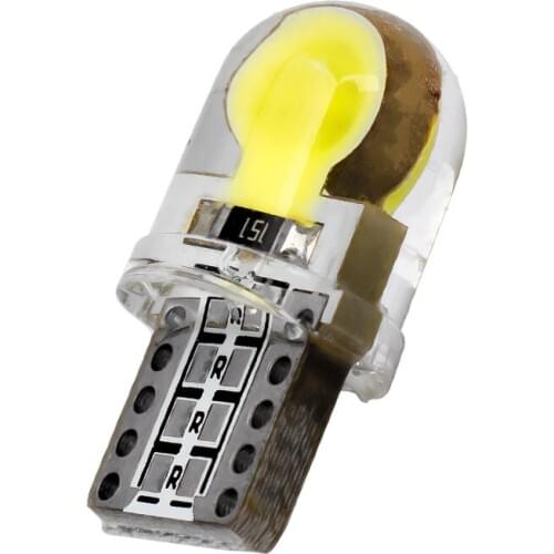 100PCS T10 W5W WY5W Silicone Shell COB LED Car Wedge Interior Bulb Silica gel Instrument Lamp Auto Parking Light Source 100X