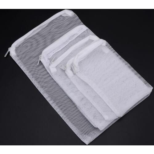 2020 New 5 Pcs/Set Aquarium Filter Bag Fish Tank Mesh Bag Zipper Net Pond For Bio Ball Active Carbon Isolation Storage 5 Sizes