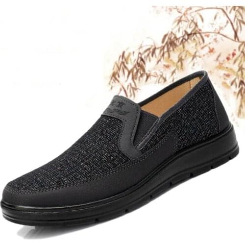 2021 Spring Autumn Canvas Shoes Plus Size 48 Mens Loafers Soft Comfortable Moccasin Mens Driving Casual Flat Shoes Black Brown