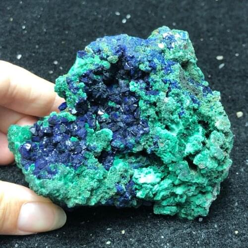 242.7gMalachite blue copper crystal mineral stone decoration crystal healing energy geology teaching collection jewelry