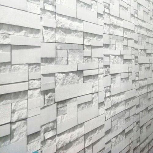 3D Brick Wall Stickers Waterproof Eco-Friendly PVC Wallpaper Self-Adhesive Rock Pattern Wall Paper Decals Living Room Home Decor