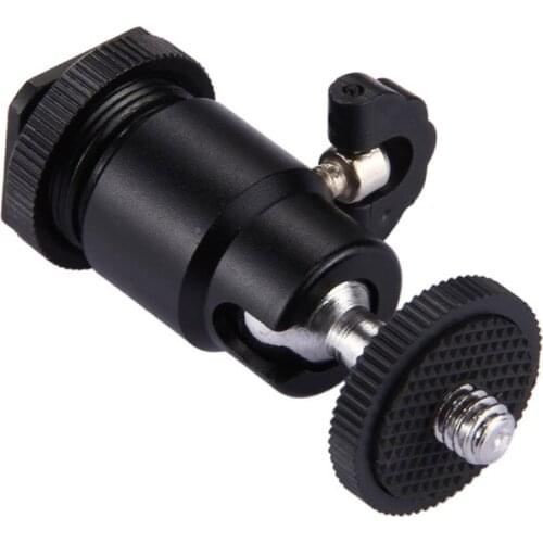 Aluminum Rotatable 1/4" Screw Tripod Mount Hot Shoe Adapter Head for SLR Camera VDX99