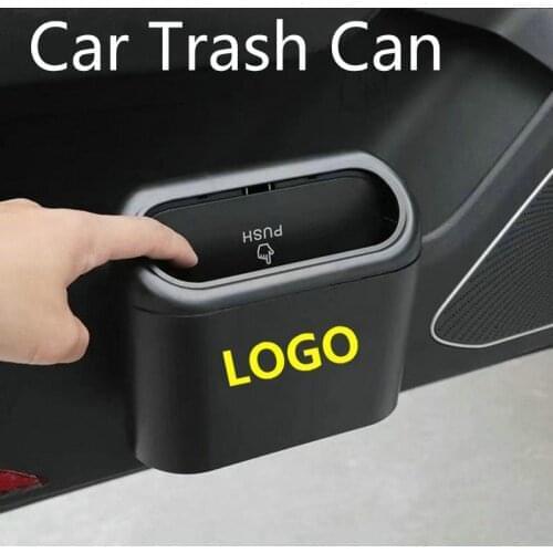 Car Trash Can Garbage Bin Car Logo Interior Storage Box For BMW E39 E52 E60 E90 F30 G28 G38 G30 F10 F20 X5 E70 E87 E92 X1 X3 X6