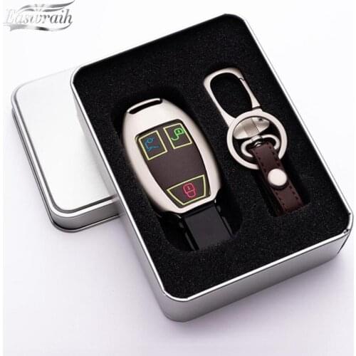 Car Zinc Alloy Keychain Case For Mercedes Benz E200 E300 W213 W210 W211 AMG W204 C E S CLS Class CLK CLA SLK InteriorAccessories