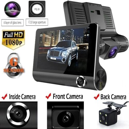 4.0 inch 1080P Dual Lens Full HD Car DVR Camera 170 Degree Night Vision Rearview Auto Car Dash Camera Recorder G-sensor dashcam