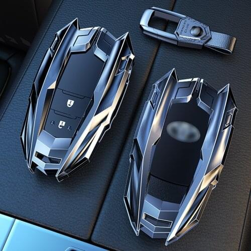 Car Key Case For Toyota Camry CHR Prius Corolla RAV4 Prado C-HR Avalon Land Cruiser Remote Keyless Cover Key Chain Accessories