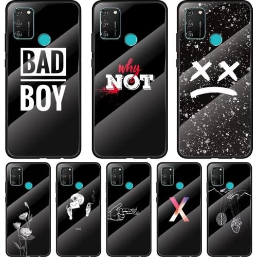Bad Boy Why Not Tempered Glass Cover For Honor 30 20 10 9X 8X Pro Plus Lite Silicone Phone Case Coque