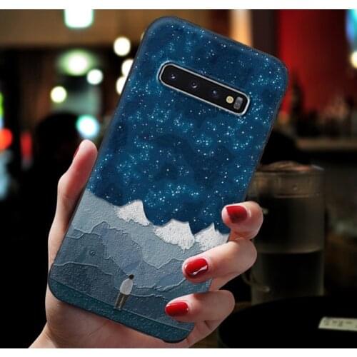 For Samsung S8 S9 S10 Plus A30S A50S A50 A12 A51 5G A71 4G A31 A52 A21S M31 Prime S21 Ultra Phone Case 3d Starry Sky Cover Coque