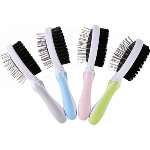 Double-sided Pet Comb Dog Cat Brush Beauty Comb For Cat Dog Hair Wooden Removal Soft Brush High Quality Pet Fur Care Supplies