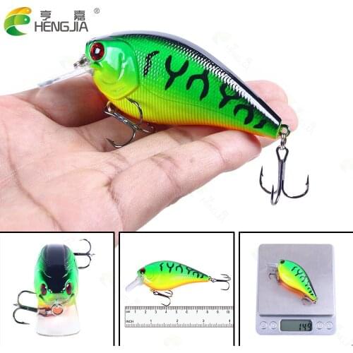 HENGJIA 1pcs 8.5cm 15g crankbait wobber sinking lifelike minnow bait pesca hooks fishing tool