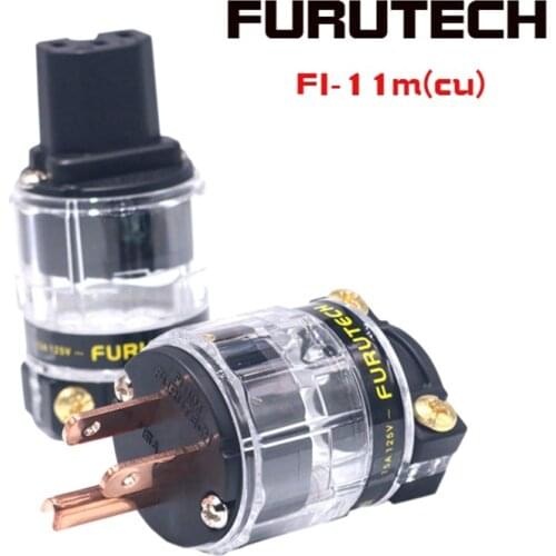 Hifi FurutechFI-11M(CU) US version gold plated Power Connector Series Power Plug amplifier CD player Audio power cable Socket