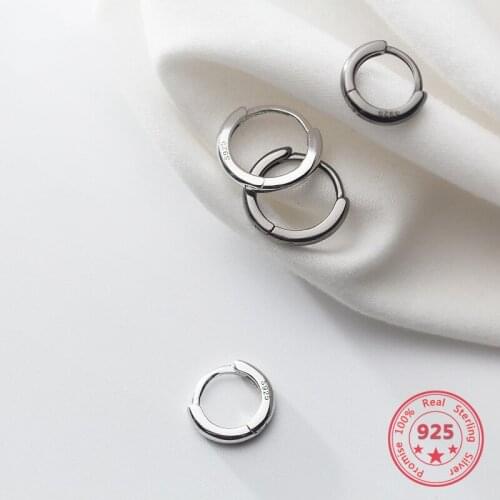 Delicate Wholesale Japan Style simple style S925 Sterling Silver Ear Buckle Glossy Round Trendy Womens Jewelry Daily Wear