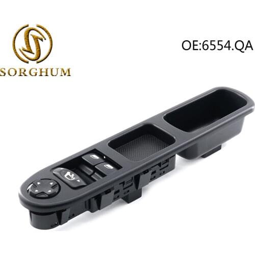 Front left drive side Electric Master Power Window Switch Button 6554.QA 6554QA 9654859677 For Peugeot 207 207SW 207CC