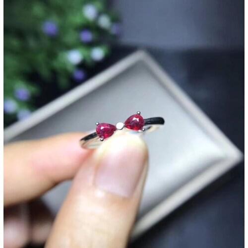Natural ruby ring, 925 sterling silver, simple and exquisite style, cheap price, recommended by the owner, authentic color