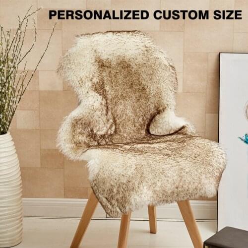 Livingroom Carpet Sheepskin Covers For Chair Soft Bedroom Faux Mat Seat Pad Plain Skin Fur Area Rugs Artificial Textileliving