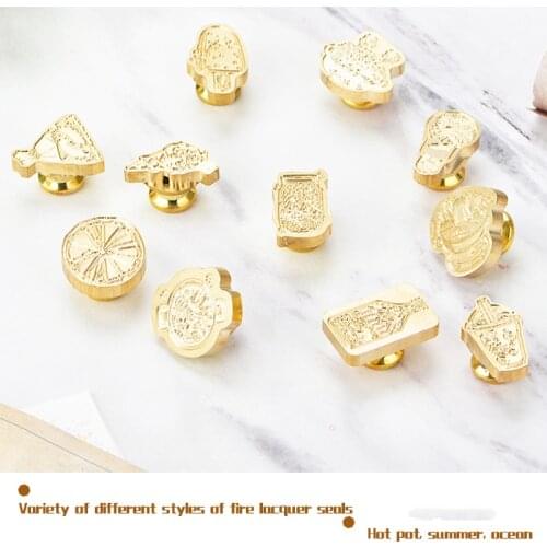 Creative Magic Broom Wax Stamp Fashion Candy Seal Special-Shaped Wedding Greeting Card DIY Seal Sealing Wax Stamp Accessories