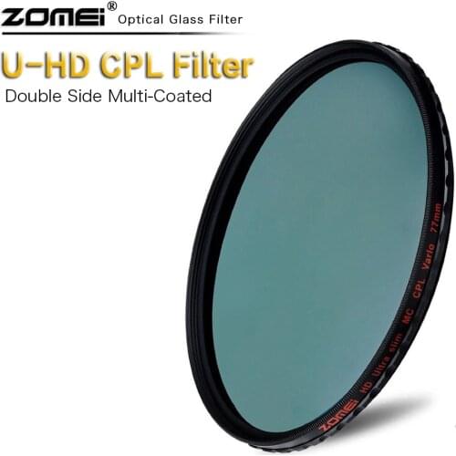 Zomei Slim HD CPL filter Glass 49mm 52mm 55mm 58mm 62mm 67mm 72mm 77mm 82mm Circular Polarizing Polarizer For camera lens DSLR