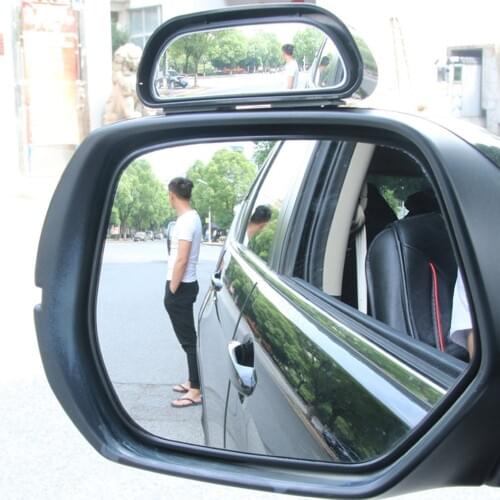 New 1 Pcs Mini Rearview Car Mirror Assitant Wide Angle Trapezoid Blind Spot Side Rear View Mirror Rain Shade Auto Accessories