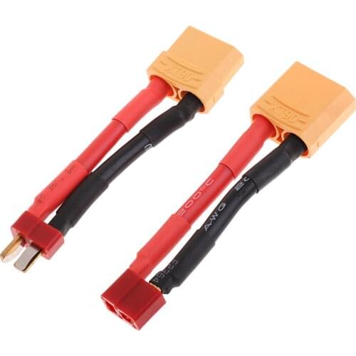 Pair of XT90 to T Connector Male / Female Charging Cable for RC Model Parts