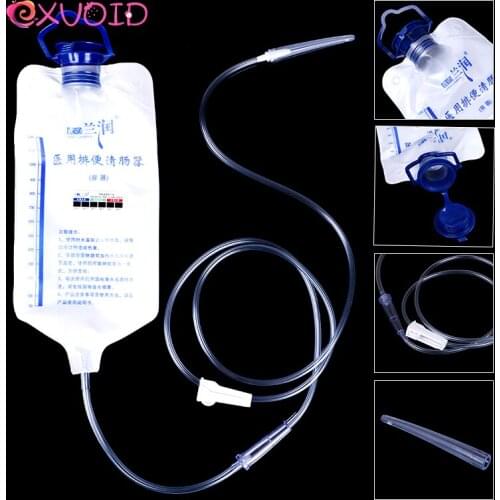 EXVOID Hygiene 1200ML Anal Cleaning Tube Enema Sex Shop Vagina Anal Cleaner Adult Product Washer Anal Sex Toys for Women Men Gay
