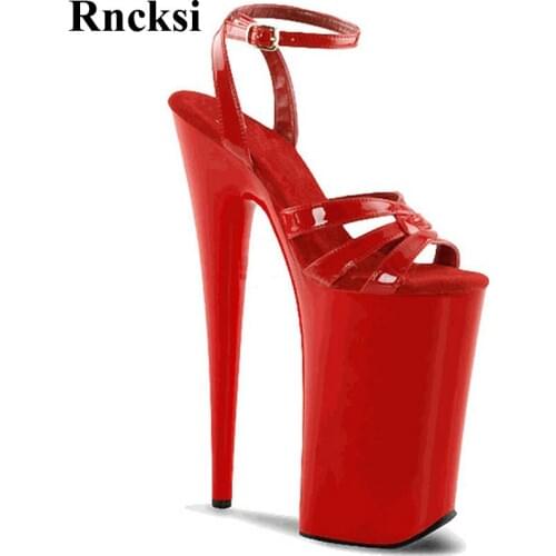 Rncksi Dance New Women Sexy Shoes sandals platform 20cm Ultra high heels Pole Night clubbing Dance Girls Sandals Shoes