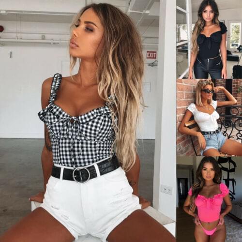New Women Sexy Off Shoulder Casual Bralet Top Lotus Leaf Lace Vest Summer Fashion Female Tops Crop top