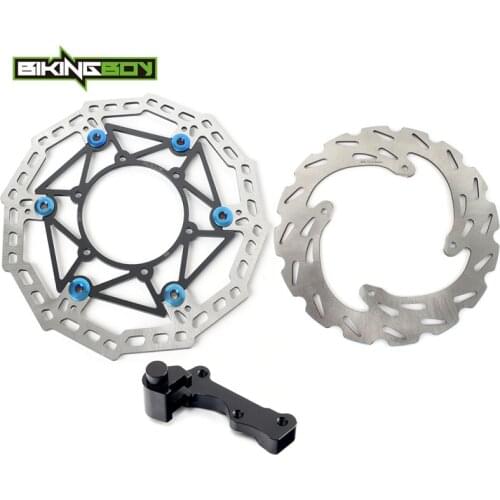 BIKINGBOY CR 125 250 R E CRF 250 450 R X 04 05 06 CRF 230 ENDURO CRE F 250 450 270mm Front Rear Brake Discs Disks Rotors Bracket