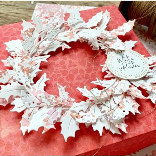 Mmao Crafts Metal Steel Cutting Dies New 3Pcs Leaves branches Stencil For DIY Scrapbooking Paper/photo Cards Embossing Dies