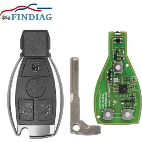 Improved Version Xhorse VVDI BE Key Pro for Benz with 3/4 Button Smart Key Shell with Logo Remote Chip Get 1 Free Token