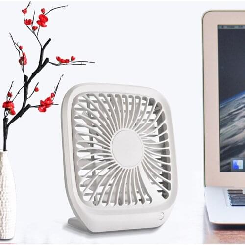 USB Creative Square Mini Fan Cooler Handheld USB Electric Mini Portable Fan Table 3 Gears Silence Fan