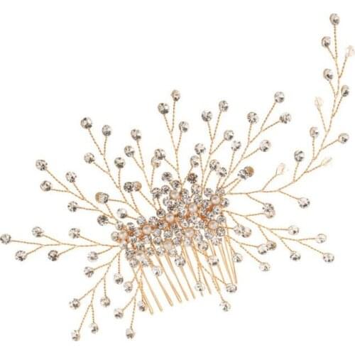 Wedding Rhinestone Hair Comb Bride Head Ornaments Wedding Prom Hair Combs Hair Accessories Bridal Rhinestone Womens Jewelry