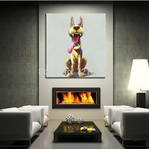 100% Handpainted Hot Dog High Quality Abstract Wall Art Oil Painting On Canvas Picture Living Room Decor wall picture for home