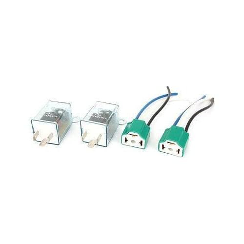 2Pcs DC 12V 130W 3 Pins Electronic LED Light Car Auto Flasher Relay w Socket